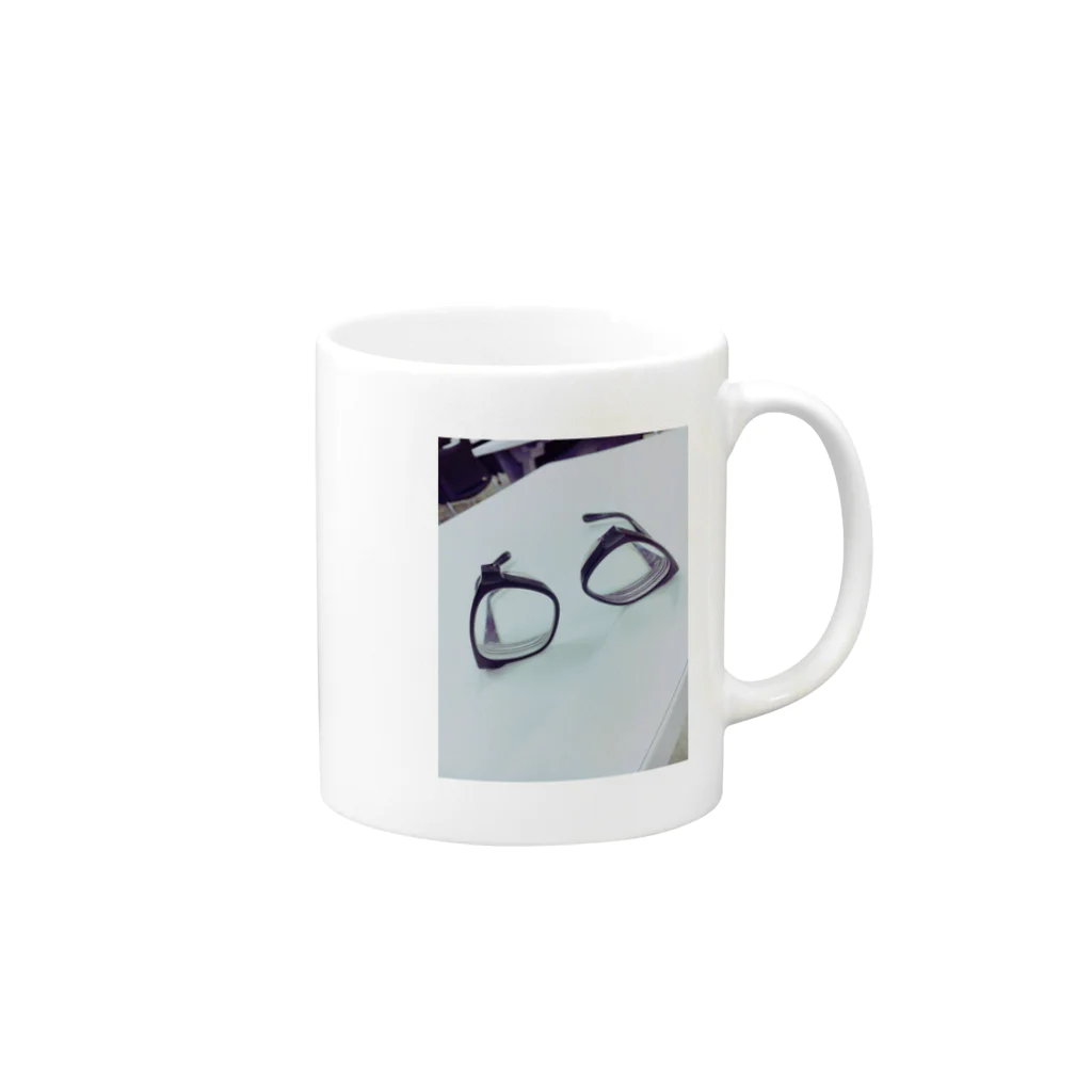 E&Y LOVEのメガネ Mug :right side of the handle