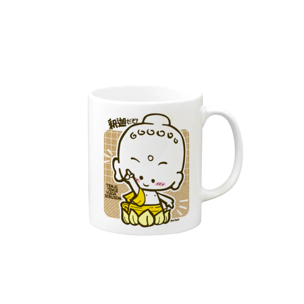 MOUNTAIN GRAPHICSの釈迦 Mug :right side of the handle