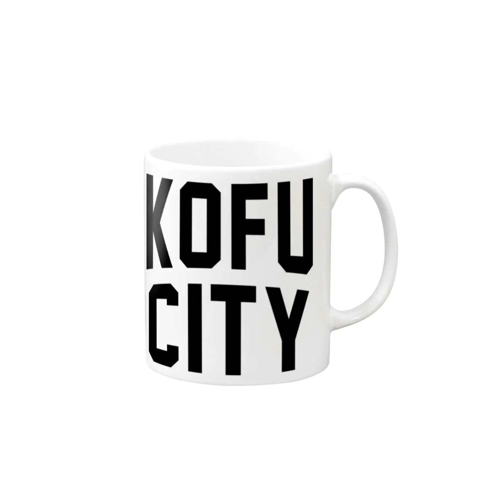 JIMOTOE Wear Local Japanの甲府市 KOFU CITY Mug :right side of the handle