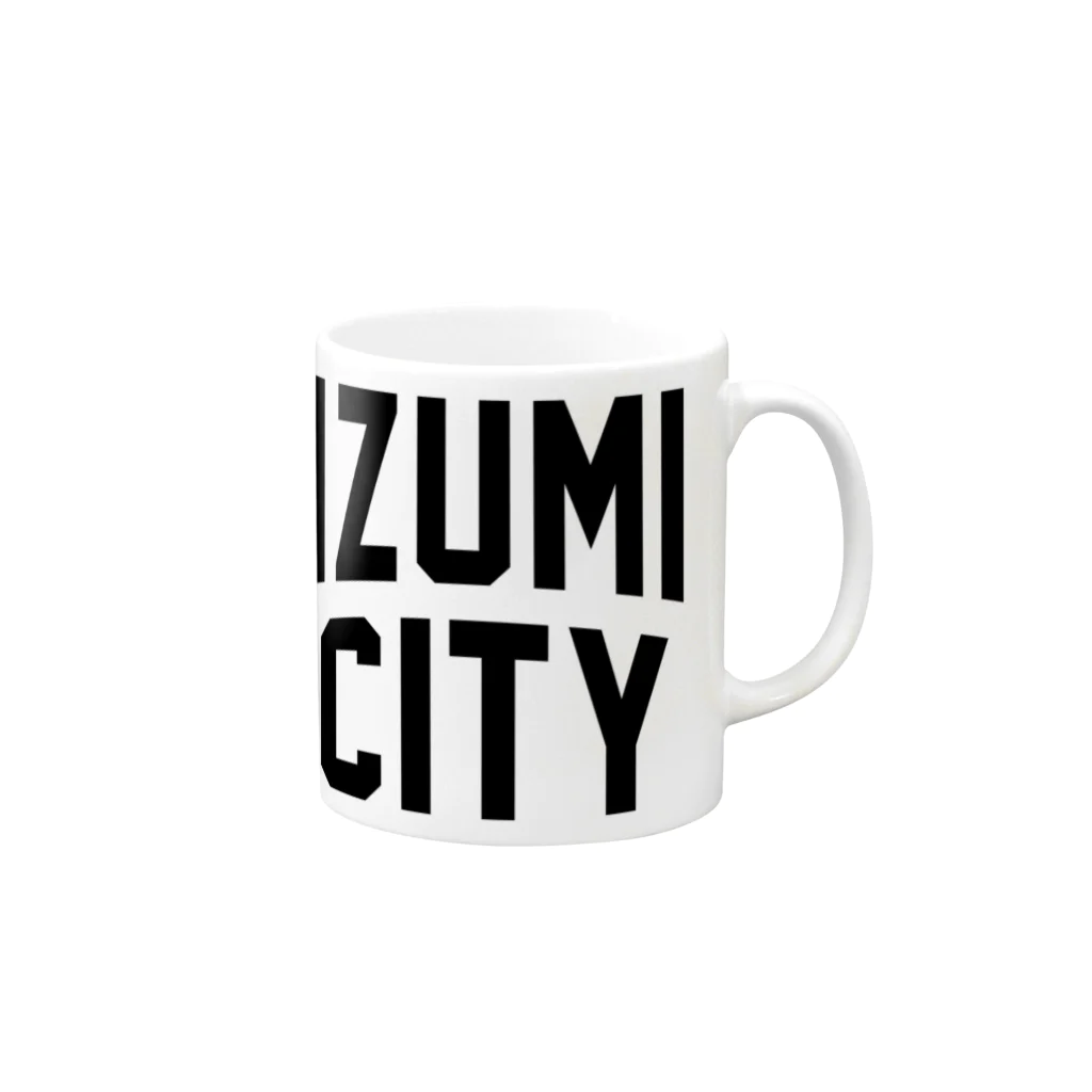 JIMOTOE Wear Local Japanの和泉市 IZUMI CITY Mug :right side of the handle