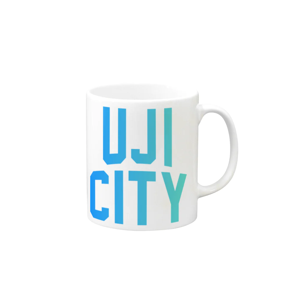 JIMOTOE Wear Local Japanの宇治市 UJI CITY Mug :right side of the handle