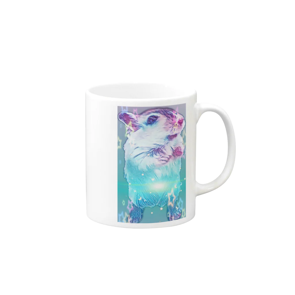 u-ch(D2BLUE)のスナネズミのしろ太 Mug :right side of the handle