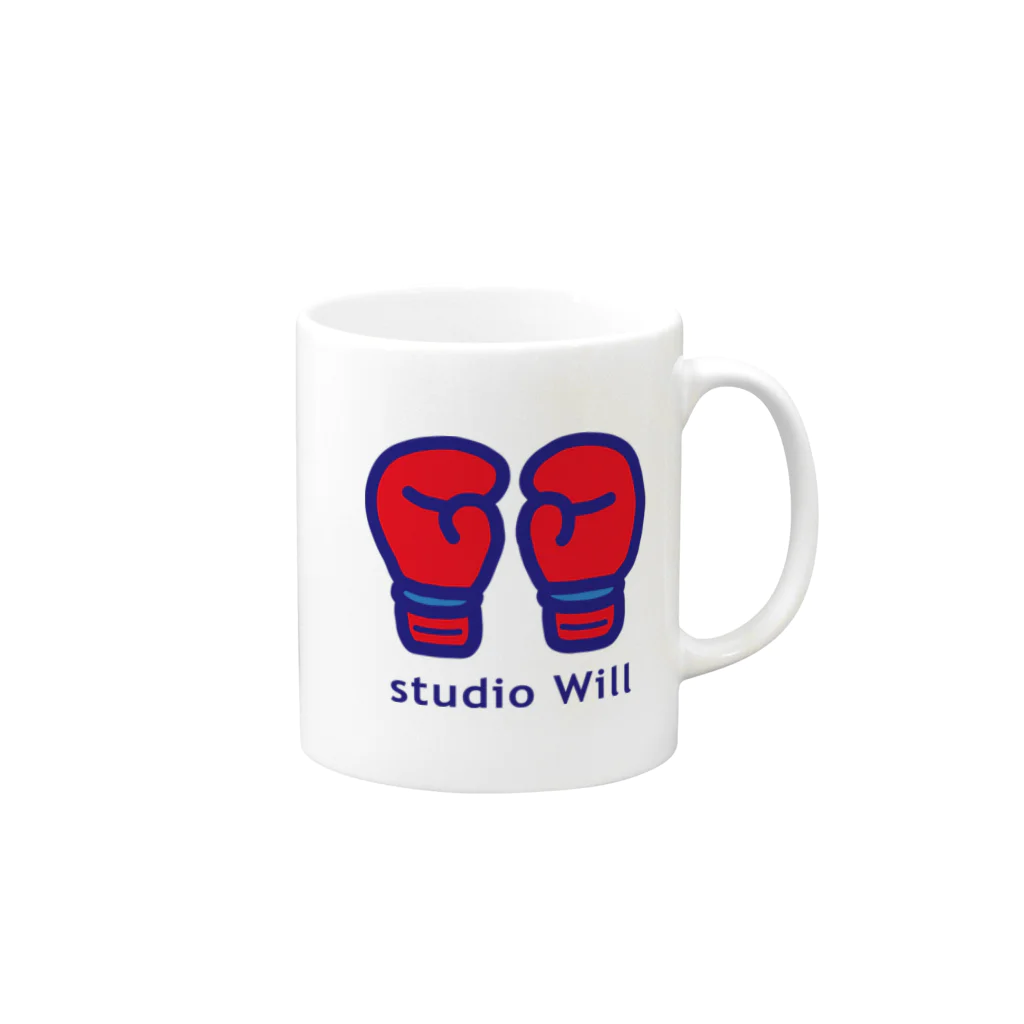 総合格闘技・フィットネス studio Willのstudio Will×INGRID マグカップ_ A マグカップの取っ手の右面