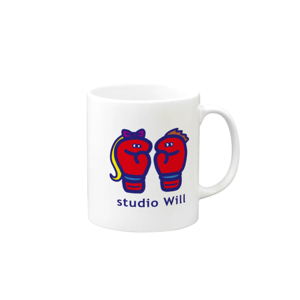 総合格闘技・フィットネス studio Willのstudio Will×INGRID マグカップ_ B Mug :right side of the handle