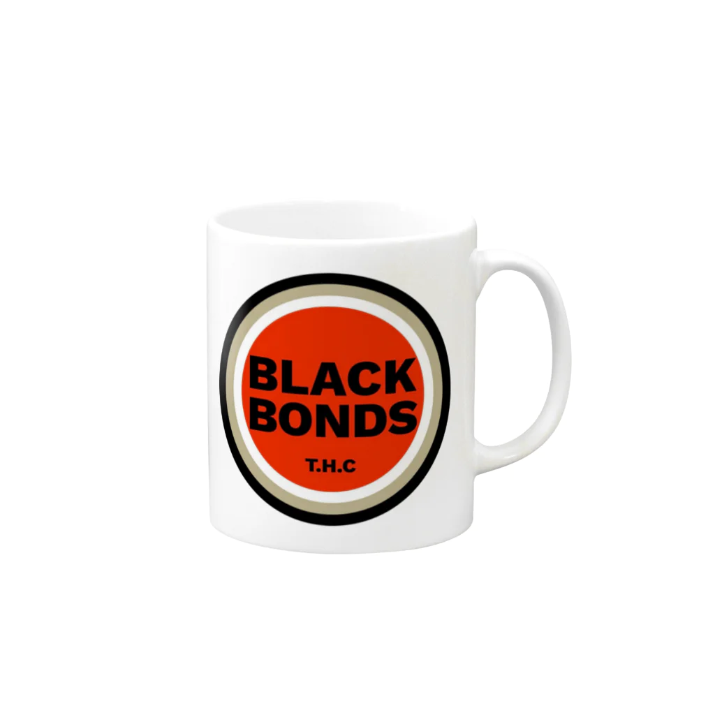 BLACK BONDS OSAKAのBLACK BONDS ORIGINAL CLASSIC LOGO マグカップ Mug :right side of the handle