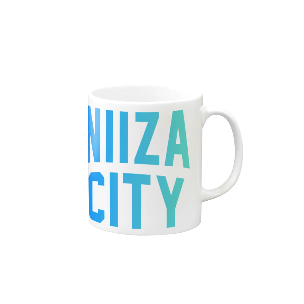 JIMOTO Wear Local Japanの新座市 NIIZA CITY マグカップの取っ手の右面