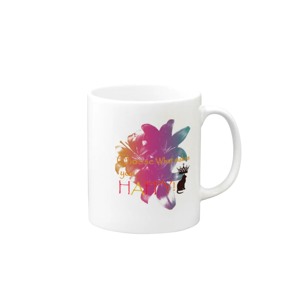 ColorfulLifeのChoose What Makes You Happy Mug :right side of the handle