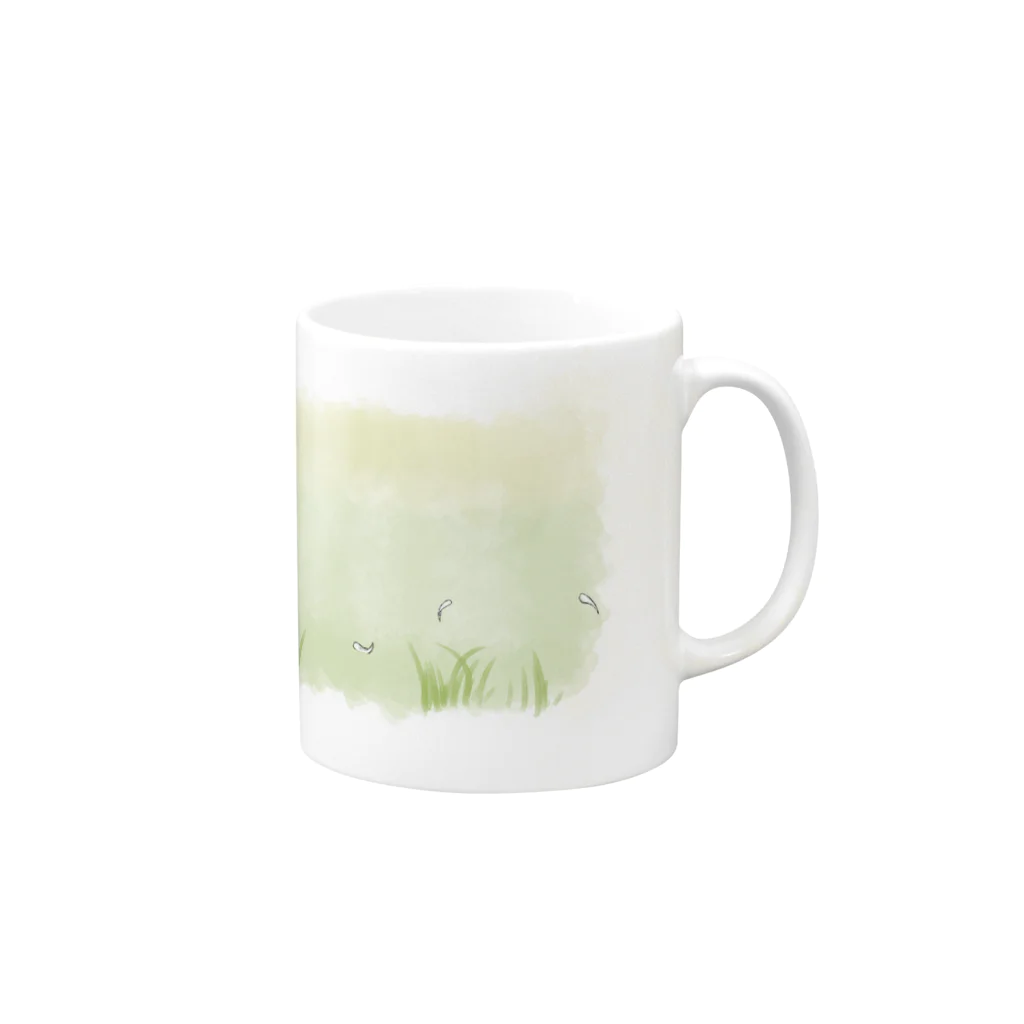 おしおパラダイスのはしるしば Mug :right side of the handle