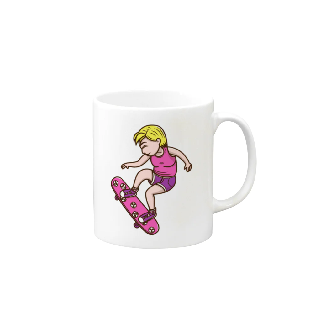 Sophie's storeのスケボー少女 Mug :right side of the handle