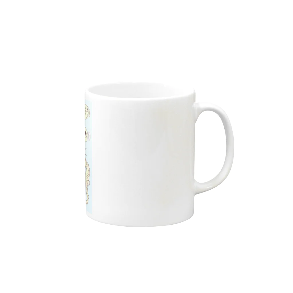 ねだーらんどのパステルフィッシュ Mug :right side of the handle