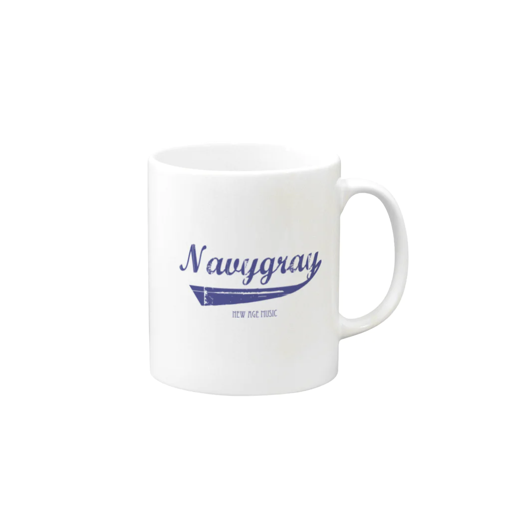navygrayのNavy gray street blue Mug :right side of the handle