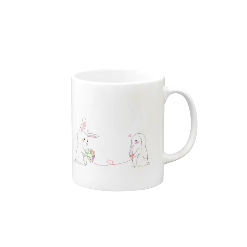 あかりんのうさぎちゃんず Mug :right side of the handle