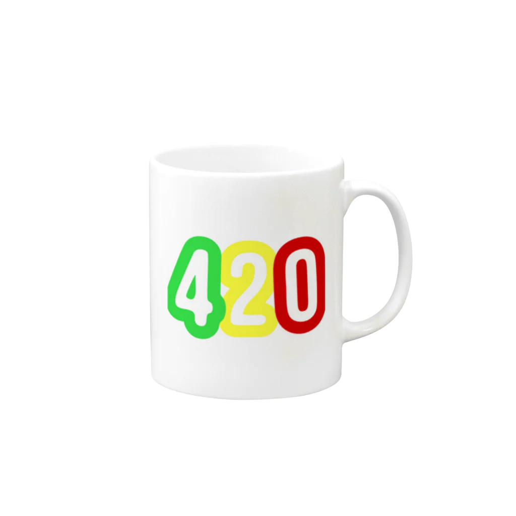 420の420 マグカップの取っ手の右面