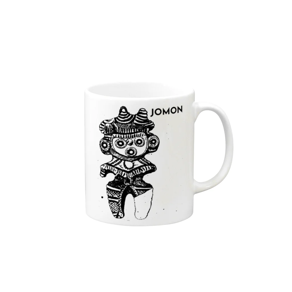 JOMONのJOMON 土偶　ウェア Mug :right side of the handle