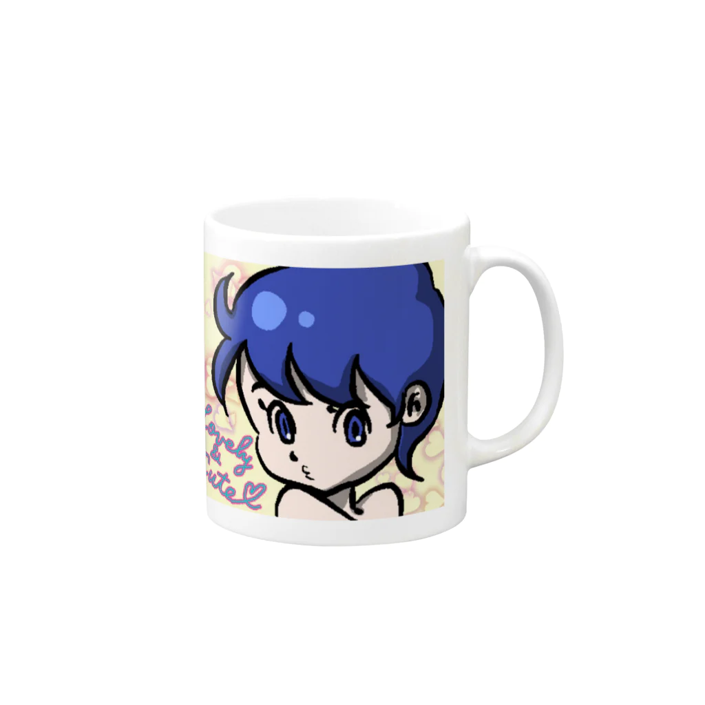 くえくえアワードのラブ&キュート Mug :right side of the handle