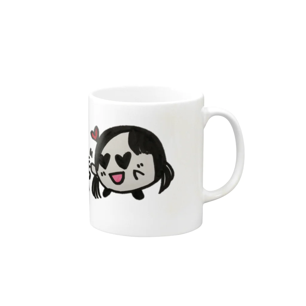 🐹カンダちゃんワールド🐹のミニカンダちゃん③ (仲良し) Mug :right side of the handle