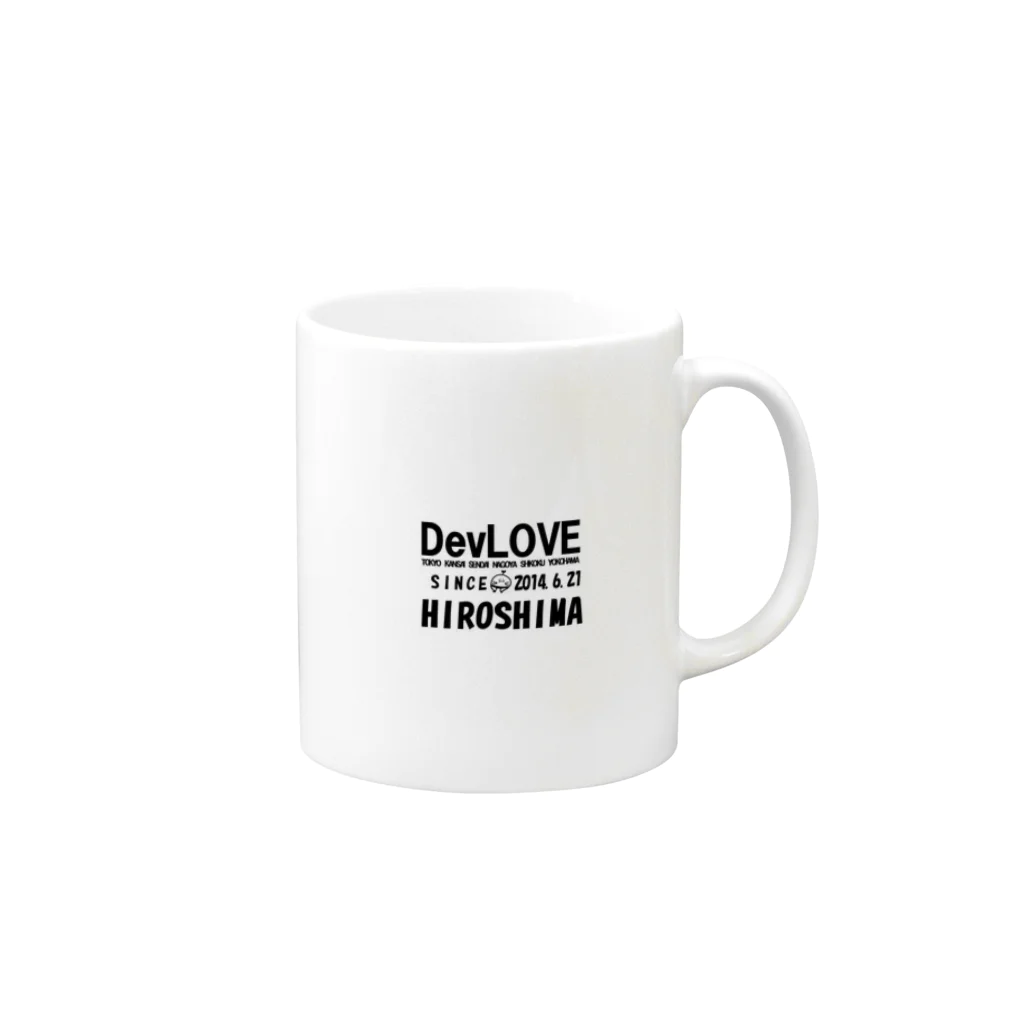 ふじもとのdevlove-hiroshima-cup Mug :right side of the handle