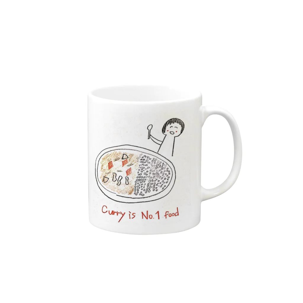 就労継続支援B型事業所ブレンドのカレー Mug :right side of the handle