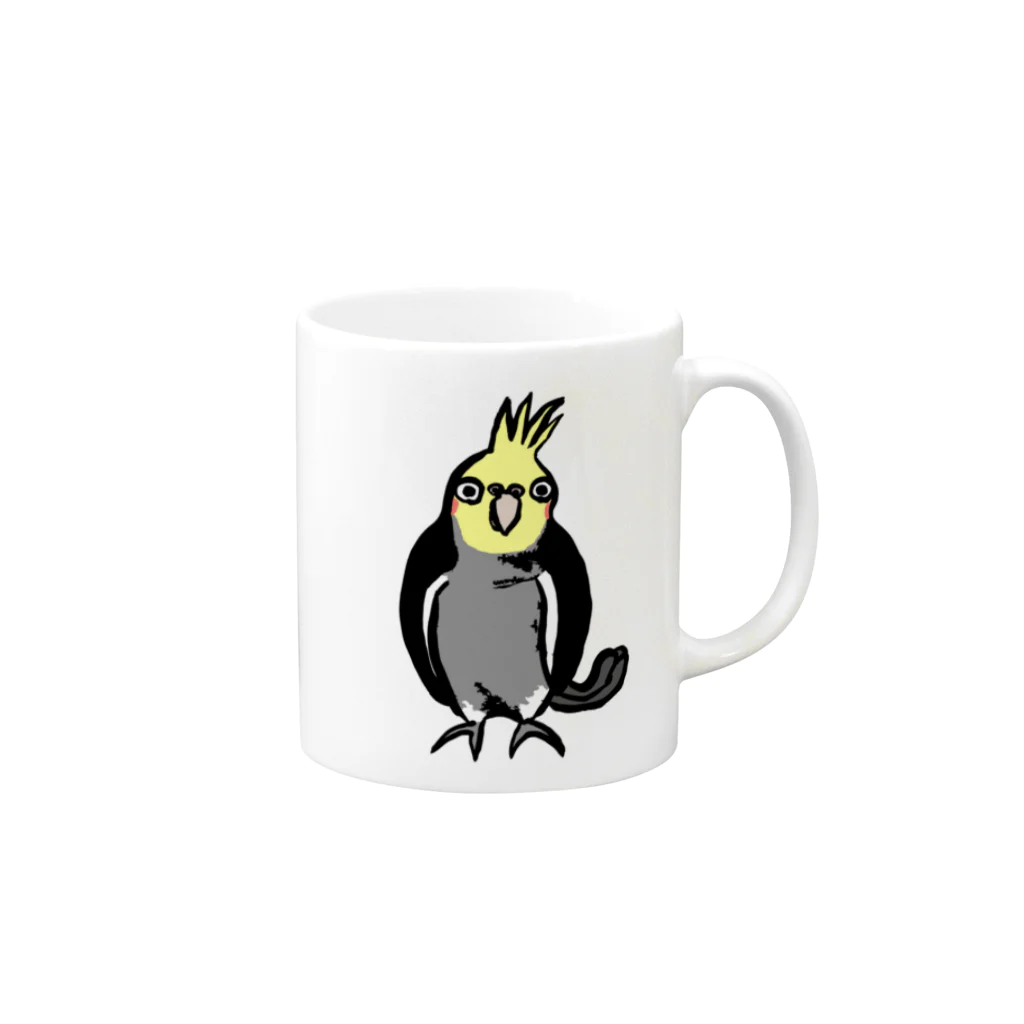 Mitsu-Zoのオカメインコのオス君 Mug :right side of the handle