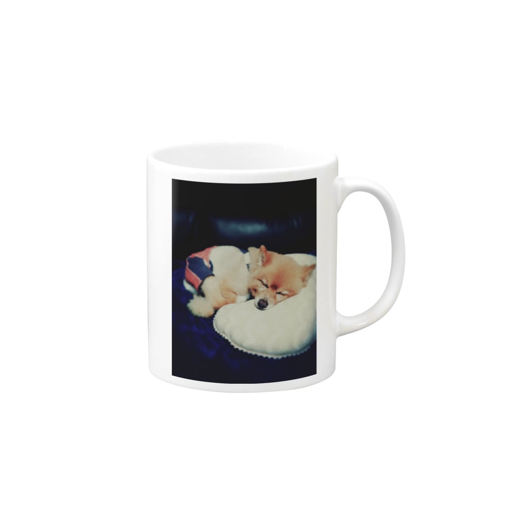 ポメラニアンのポメ Mug :right side of the handle
