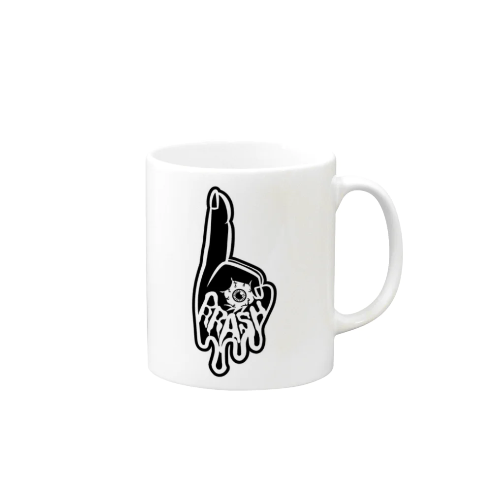 BRASH_3SのBRASH　ロゴ入り Mug :right side of the handle