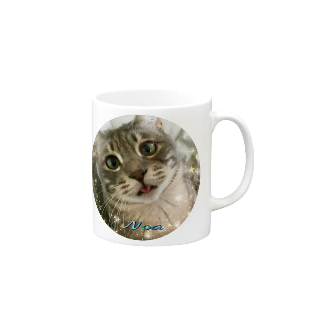 猫しゃちょうの ひめぶ～さん家の、のあちゃんin北海道 Mug :right side of the handle