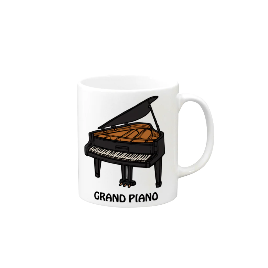 DRIPPEDのGRANDPIANO-グランドピアノ- Mug :right side of the handle