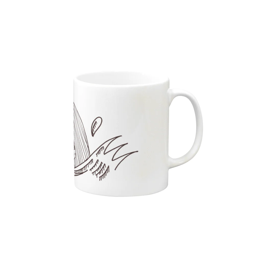 うえはんのごぽぽ Mug :right side of the handle