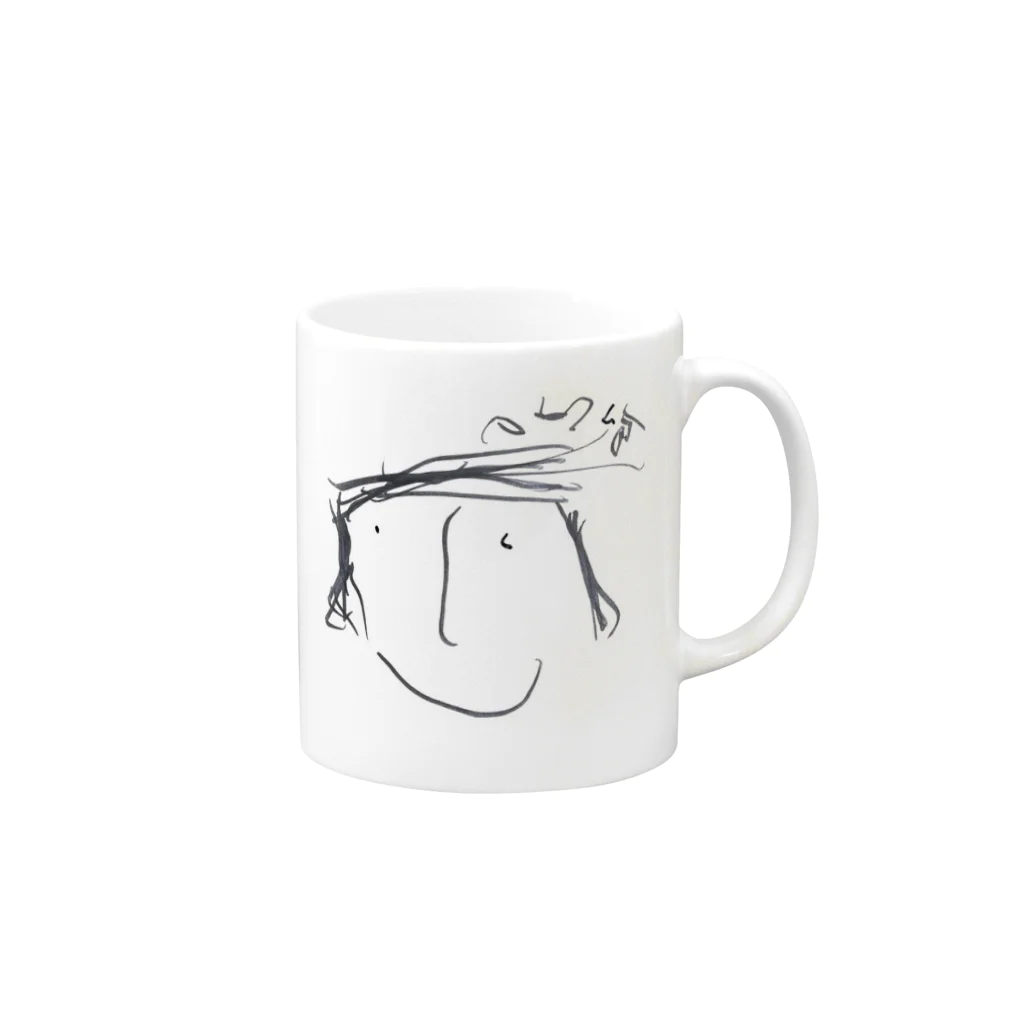 澤tropicaのごきげんくんマグ Mug :right side of the handle