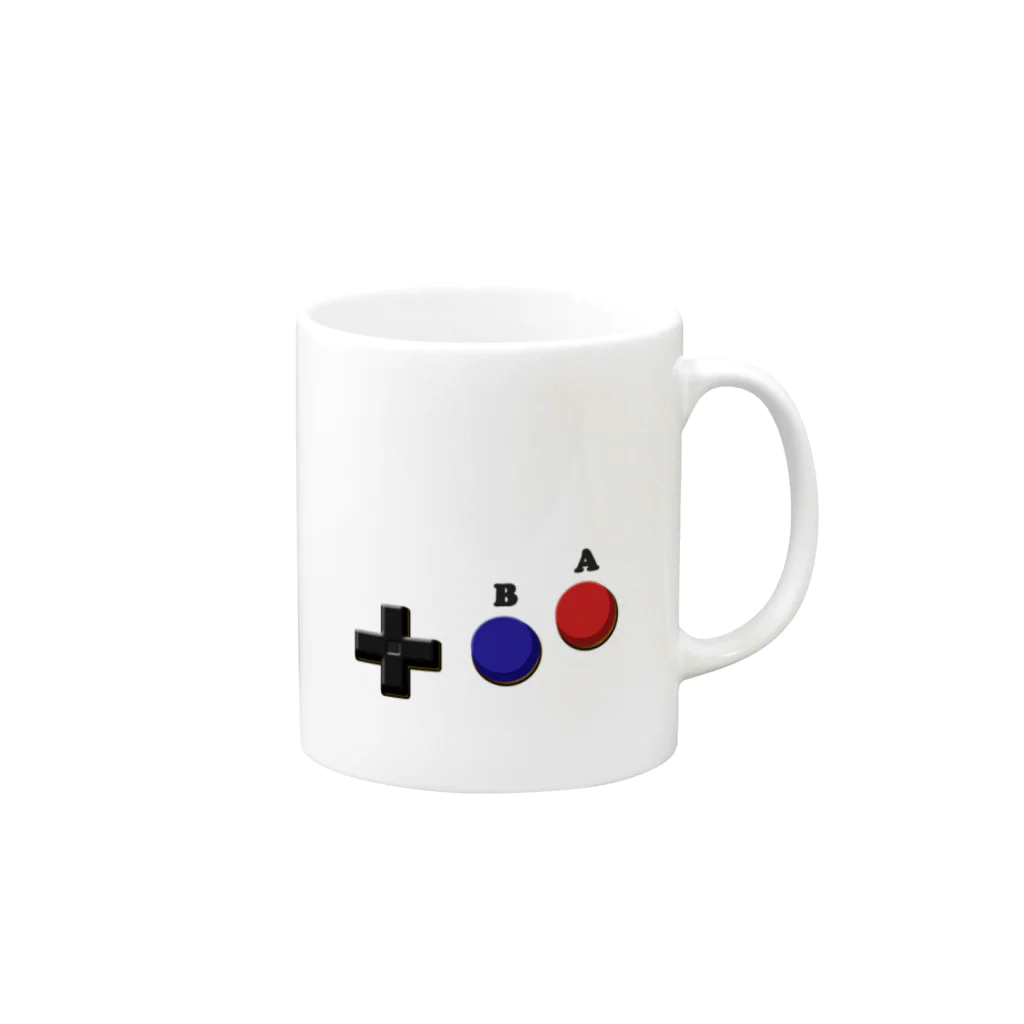 アラン・クレインのゲームボタン Mug :right side of the handle