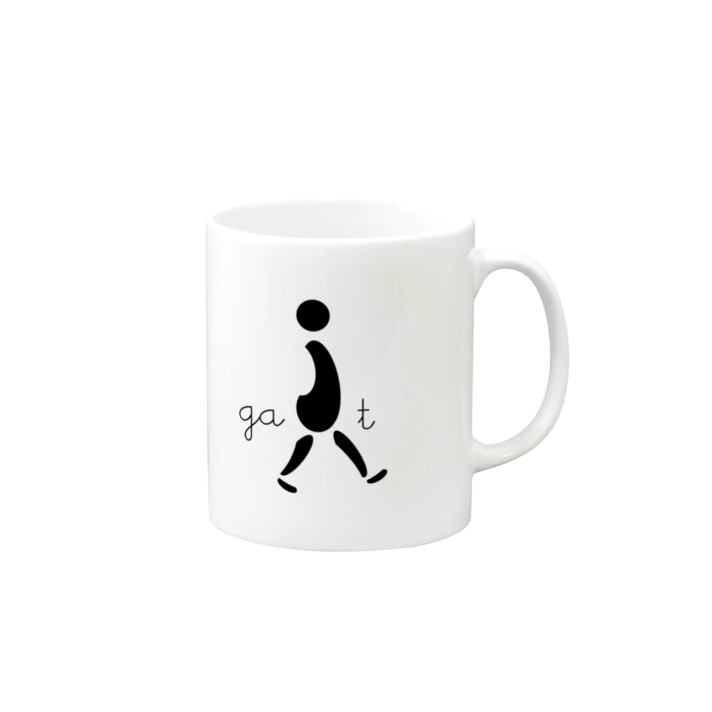 リラクゼーション&ピラティスgaitのgaitロゴ Mug :right side of the handle