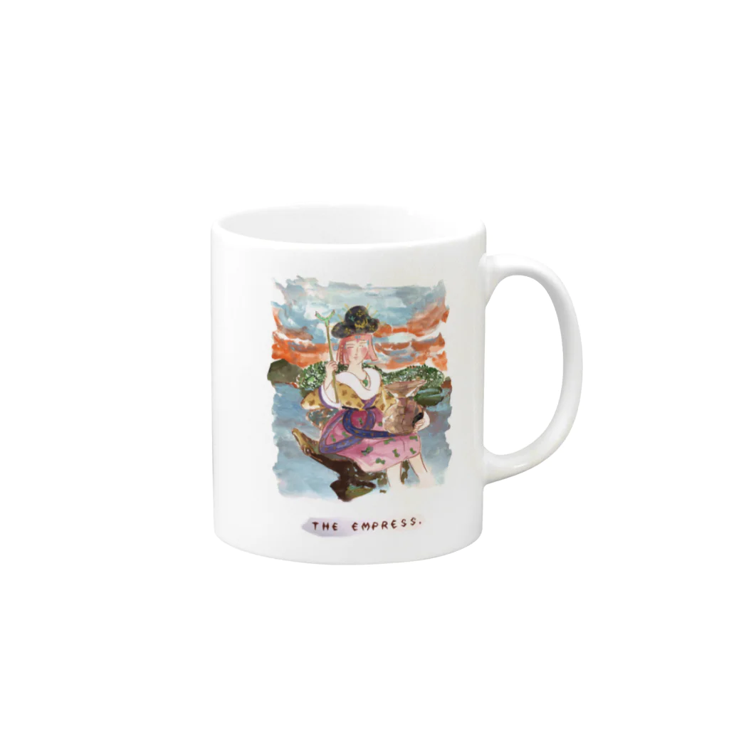 はにわのわの【タロットカード×埴輪】THE EMPRESS/女帝 Mug :right side of the handle