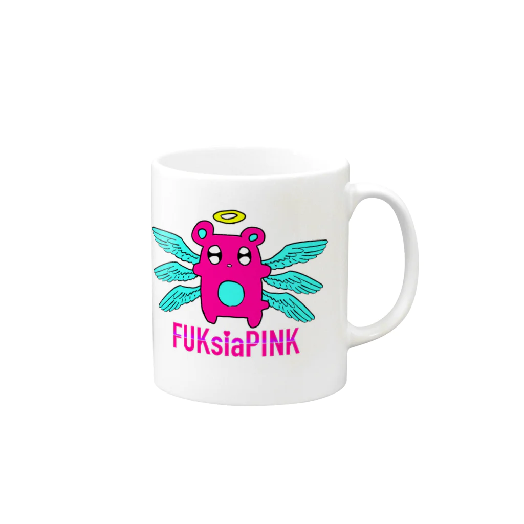 FUKsia_pINKの大天使クマエル Mug :right side of the handle