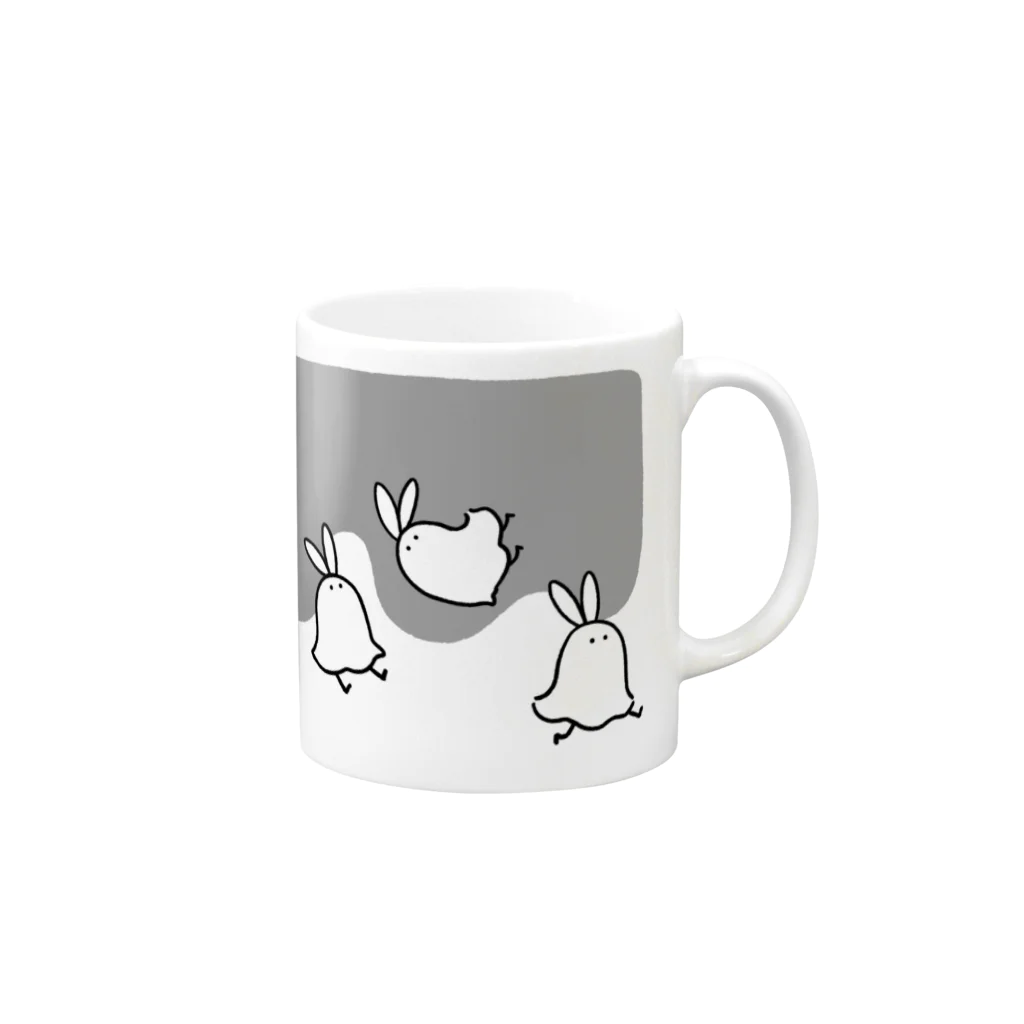 タドリのシーツおばけちゃん Mug :right side of the handle