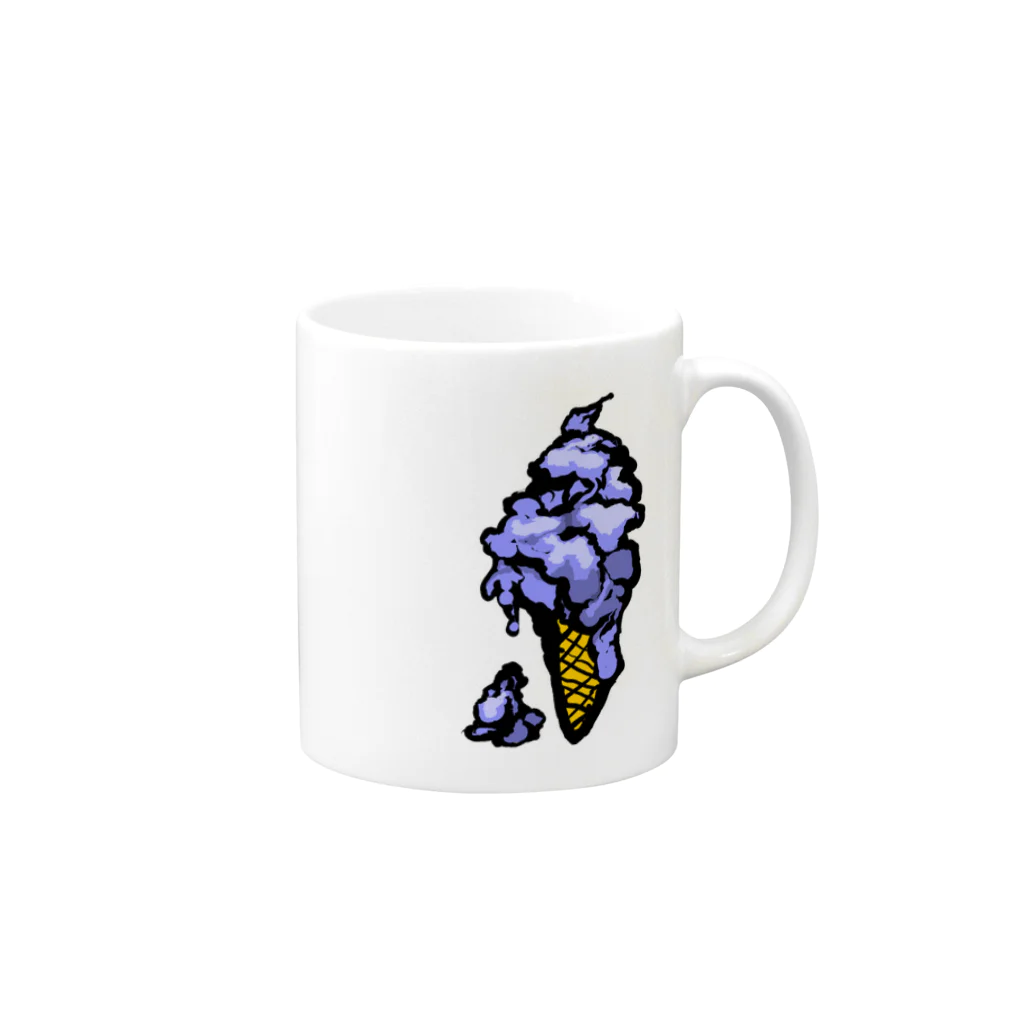 犬田猫三郎のアイス Mug :right side of the handle