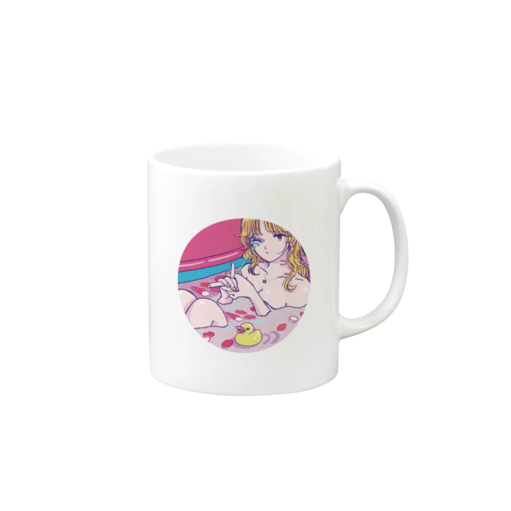 ヌケガケ☆ゆ〜らんのウラオモテカワイイ Mug :right side of the handle