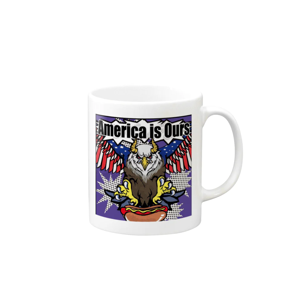 WELCOME TO AMERICAの俺たちのアメリカ America Is Ours Cup マグカップの取っ手の右面