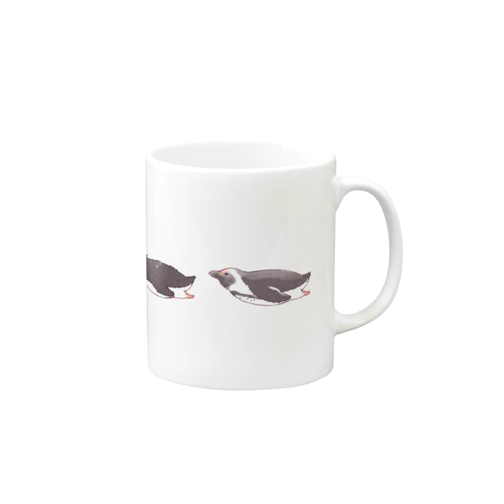 mezuriの滑りペンギンマグカップ Mug :right side of the handle