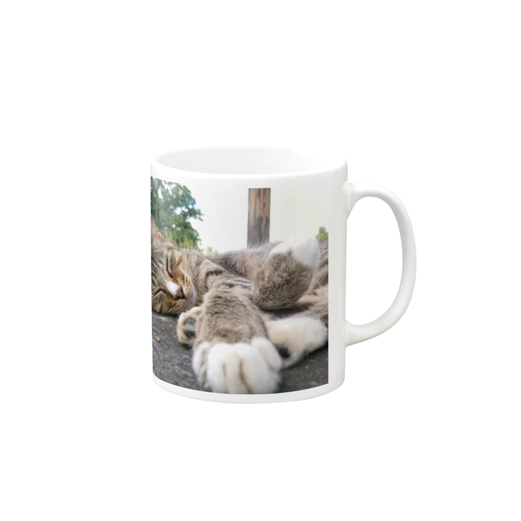 モアイのねこ Mug :right side of the handle