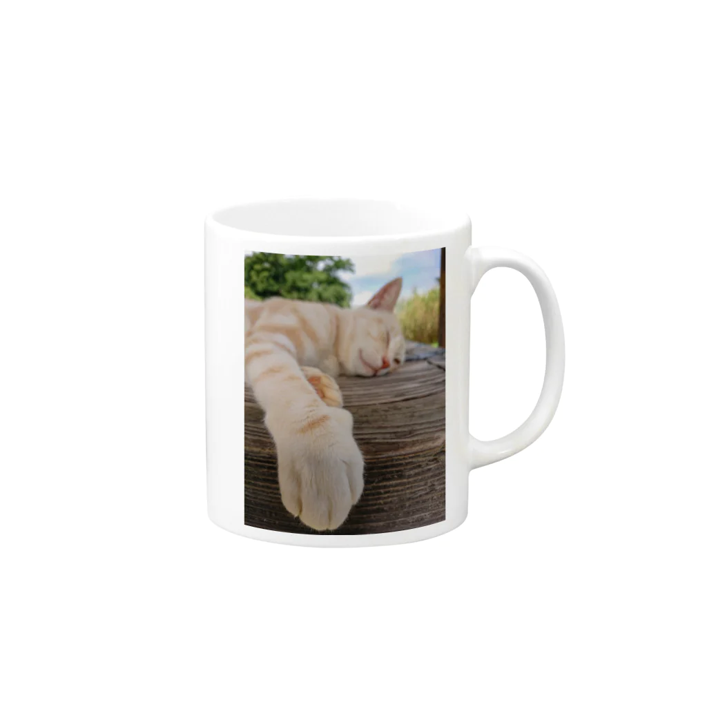 モアイのねこ Mug :right side of the handle