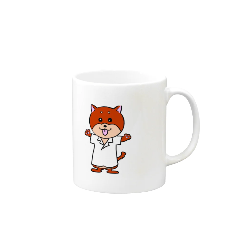 心理学が好きな犬のお店の心理学が好きな犬 Mug :right side of the handle