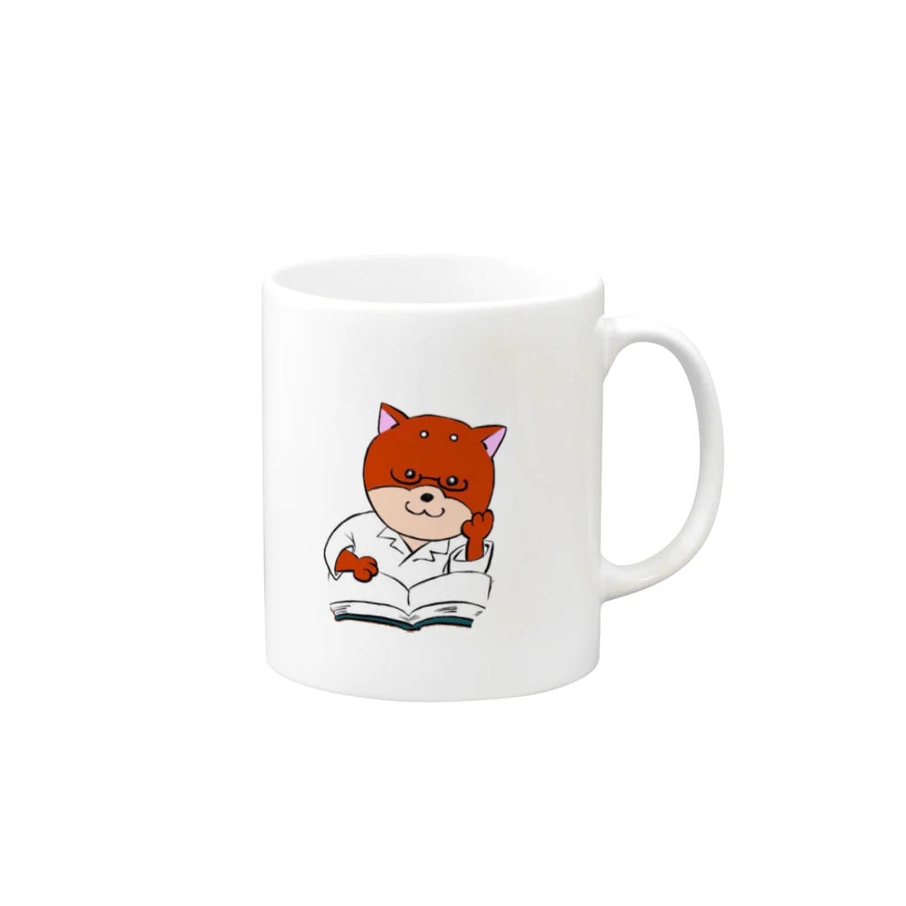 心理学が好きな犬のお店の本を読む心理学が好きな犬 Mug :right side of the handle