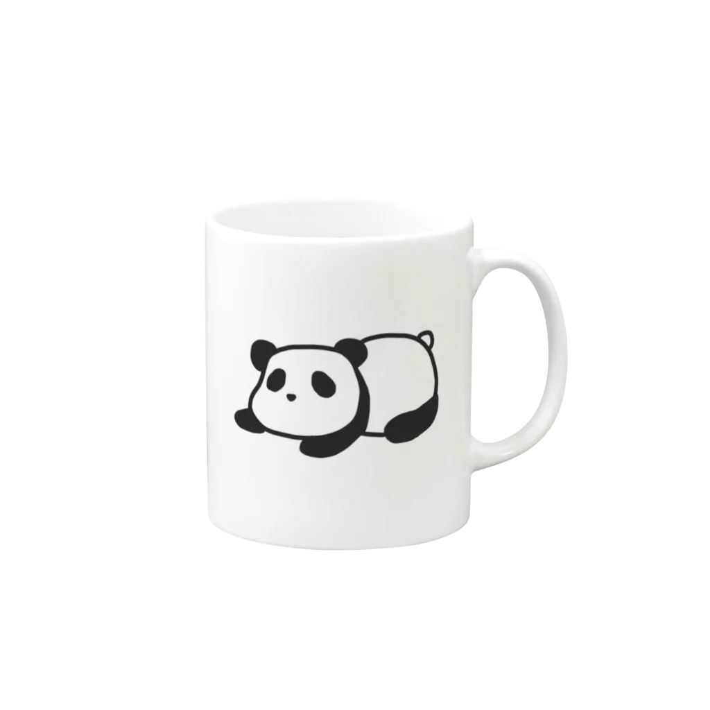 みっこのだらんパンダ Mug :right side of the handle