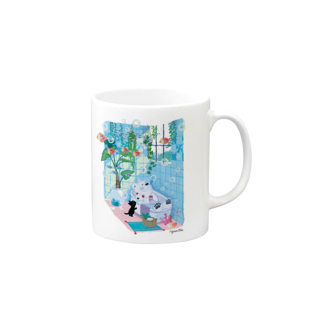 イラストレーター おおでゆかこの夏がやってきた Mug :right side of the handle