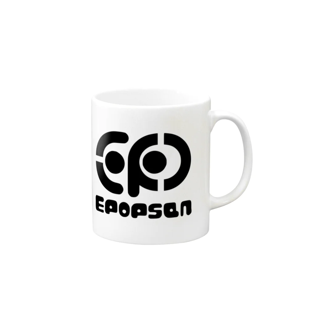 イポップサン-epopsan-のイポップサンロゴマーク黒 Mug :right side of the handle