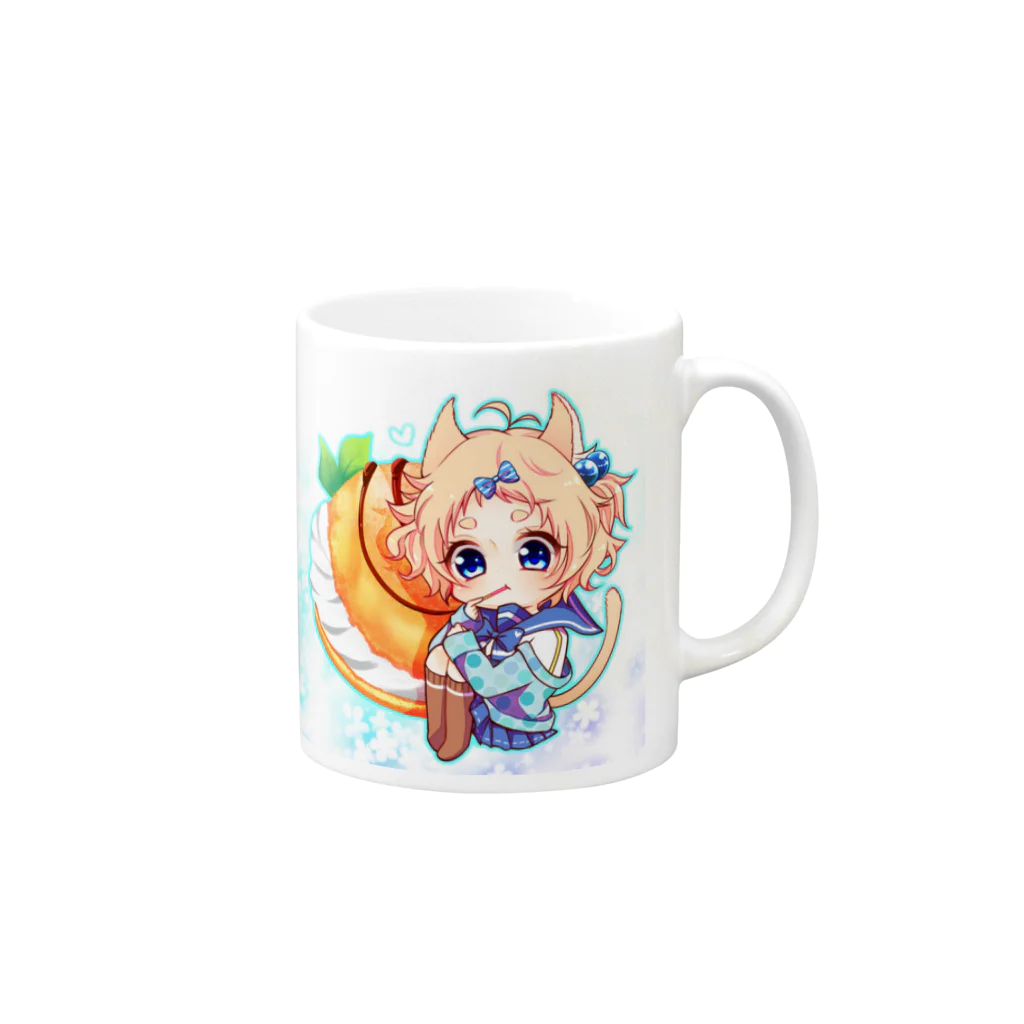 花色草原のお菓子タイム2 Mug :right side of the handle