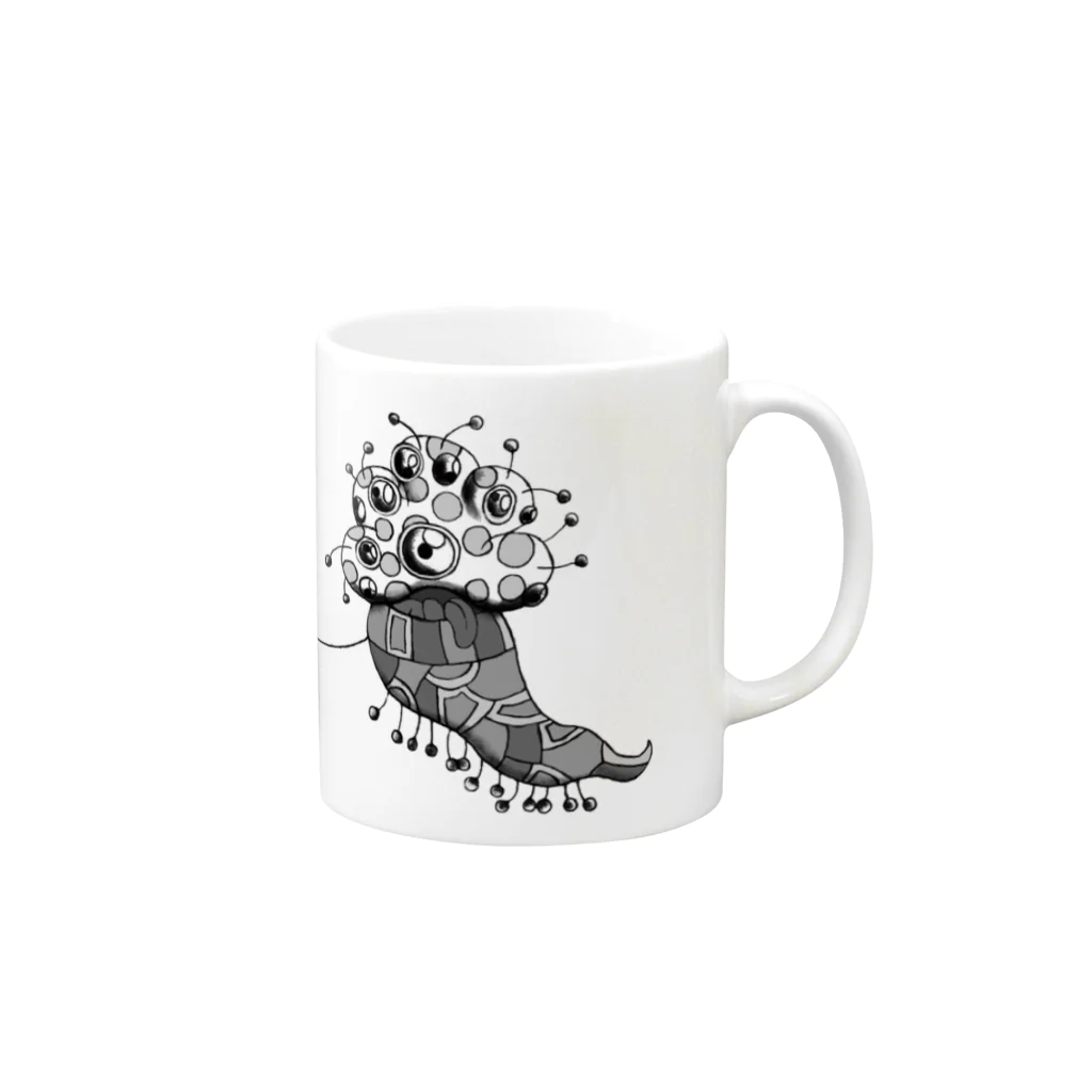 FROM ANOTHER PLANETのほかの星から来たマグ Mug :right side of the handle