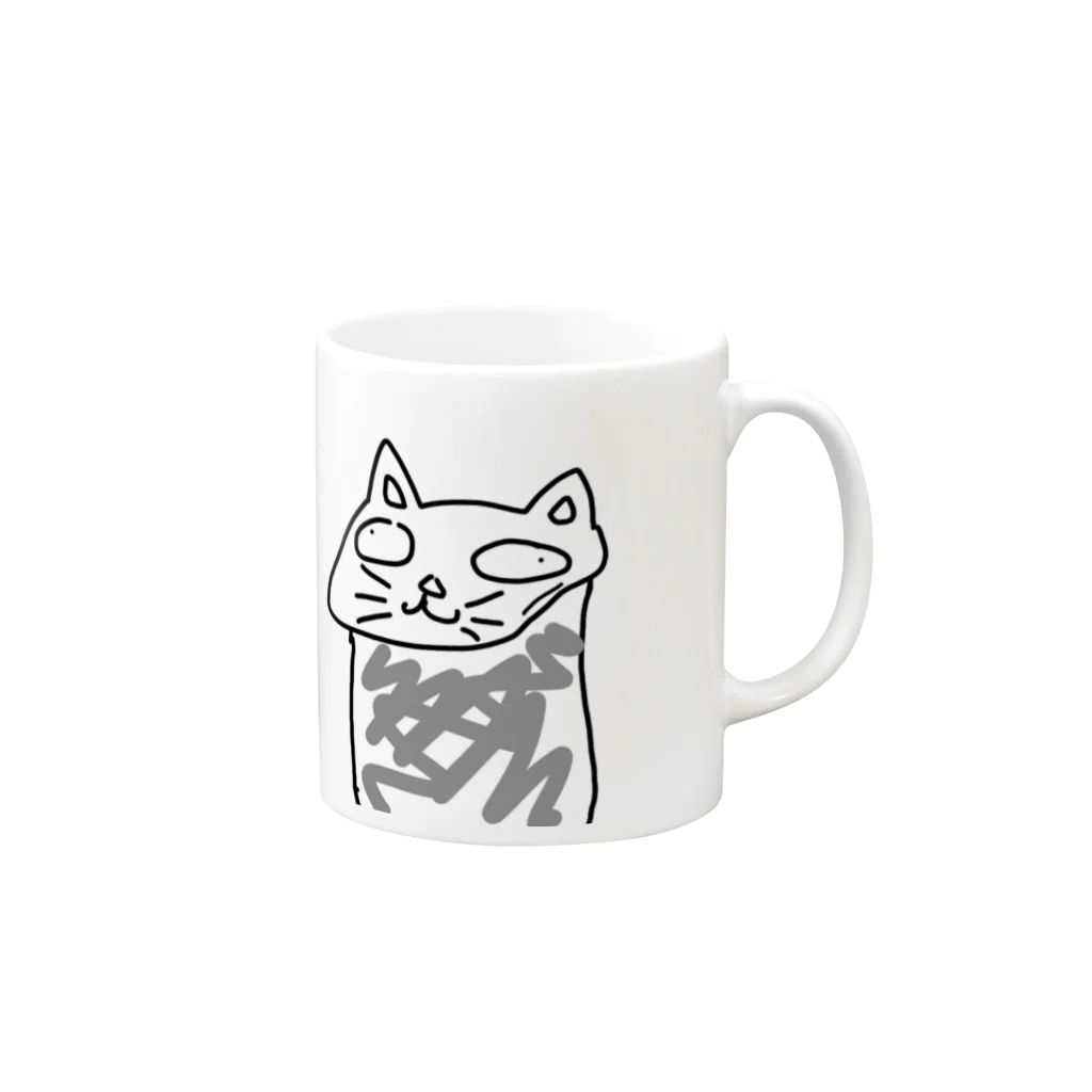 ふーみるのショップのアホそうなネコ Mug :right side of the handle