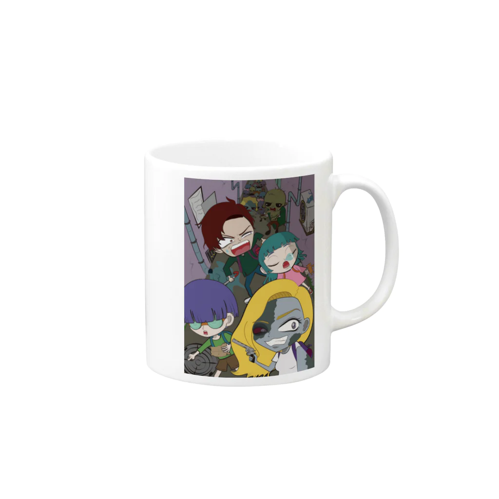 【公式】弐華グッズのアンデッドハーフガール Mug :right side of the handle