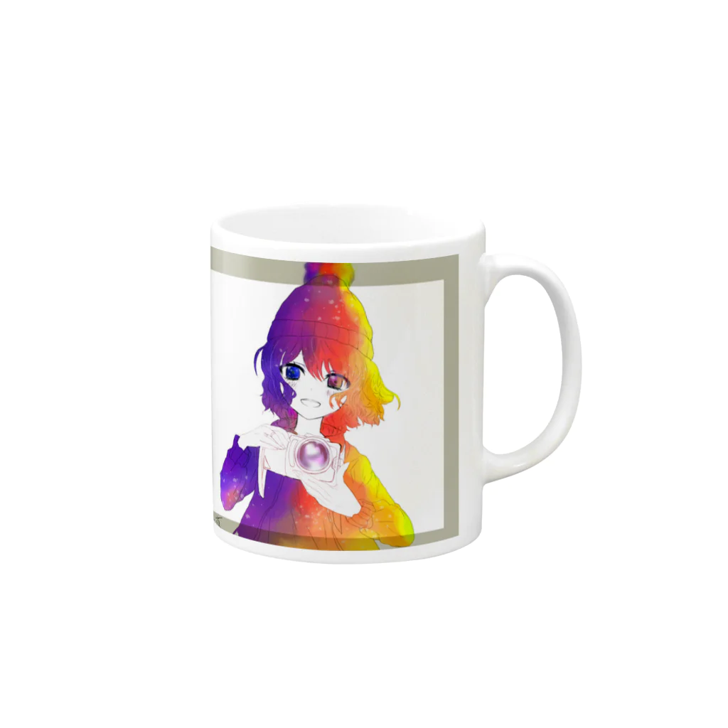 MORI_MORI_discの星の夜 Mug :right side of the handle